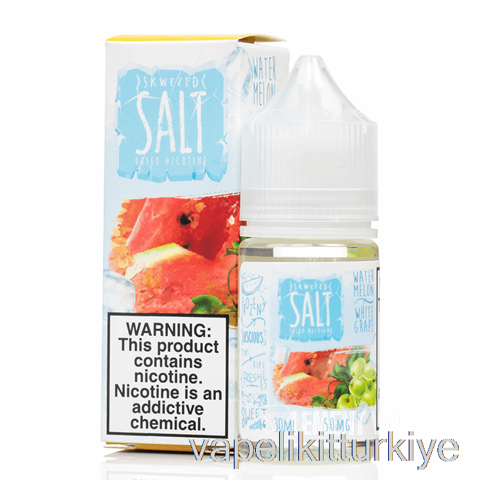Vape Elektronik Sigara Buzlu Karpuz Beyaz üzüm - Ezilmiş Tuzlar - 30ml 50mg